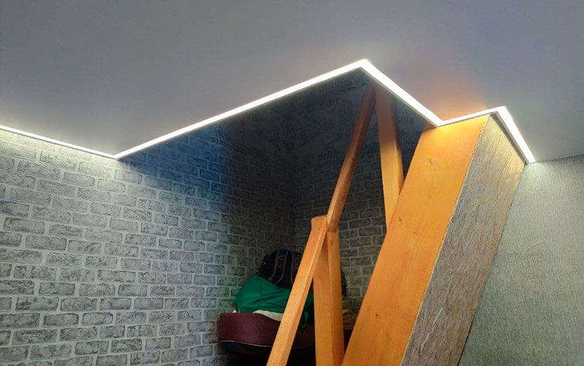 Световые линии натяжной потолок